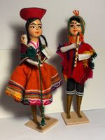 Peru Puppen, Vintage Figuren, Handgemacht, Folklore, Paar