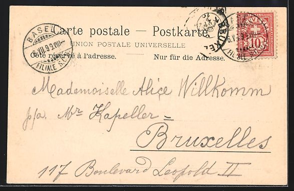 Cartoline postali: Basel, Totalansicht und St. Johannthor – Usato da Berlin venduto da bartko-reher 1