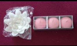 Lot de 4 bougies flottantes neuves/Lot 4 schwimmende Kerzen