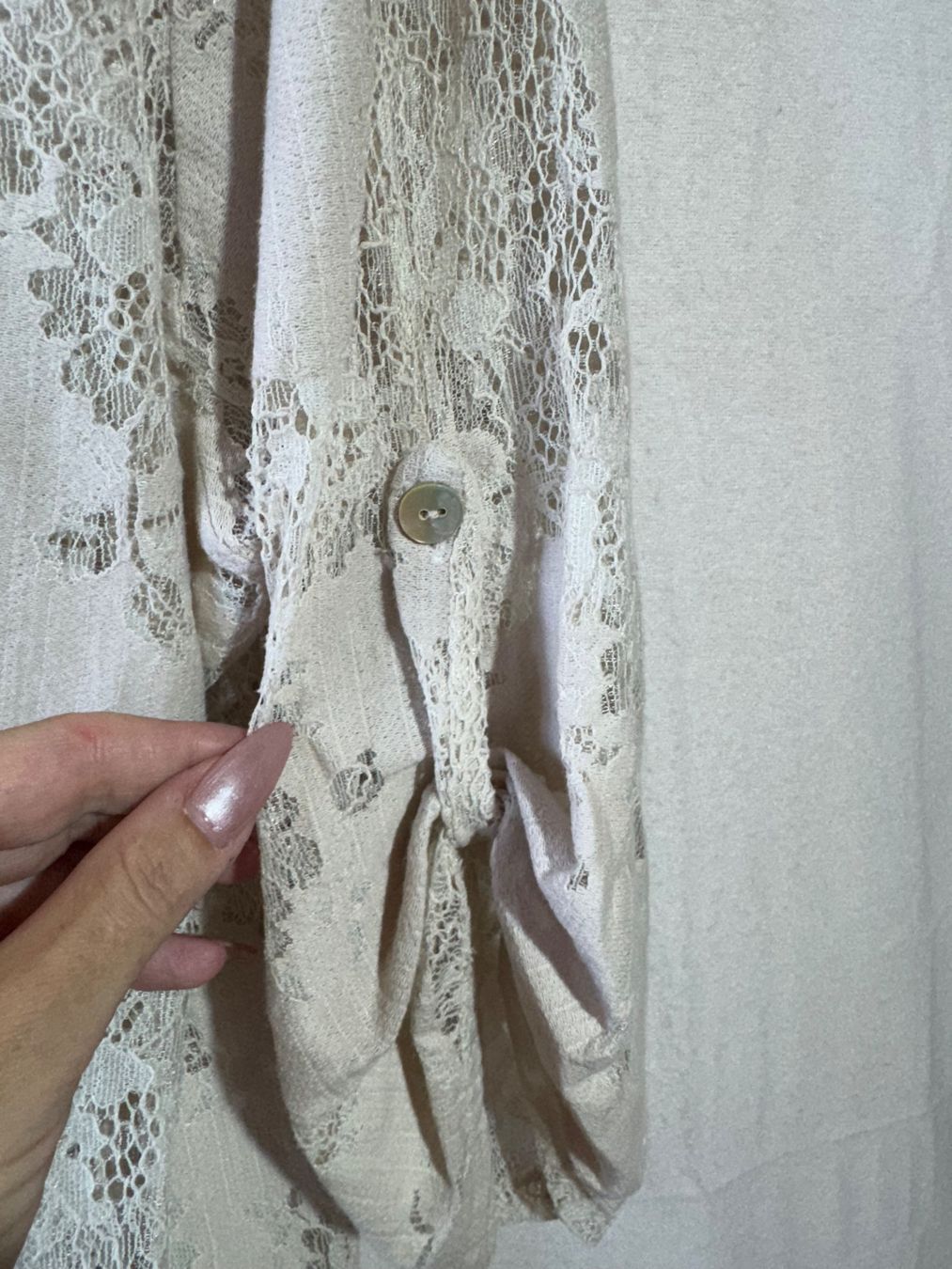 Camicette: Schöne Bluse mit Spitze von Chicoree Gr. L – Usato da Grosswangen venduto da SALE_SALE_SALE 4