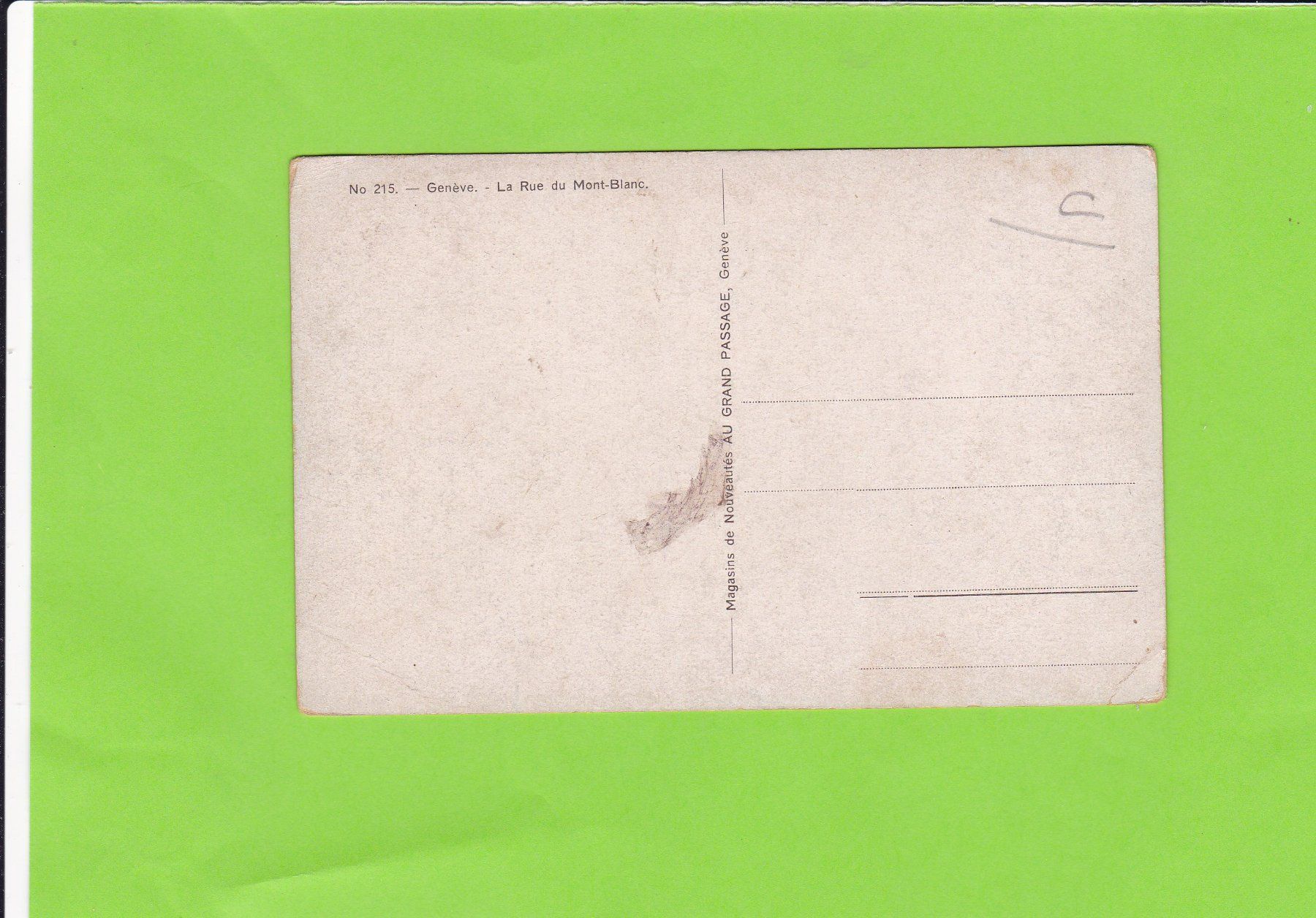 Cartoline postali: Genève-La Rue du Mont Blanc – Usato da St. Peterzell venduto da neckertal 1