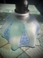 Lustre vintage en verre finement decoré