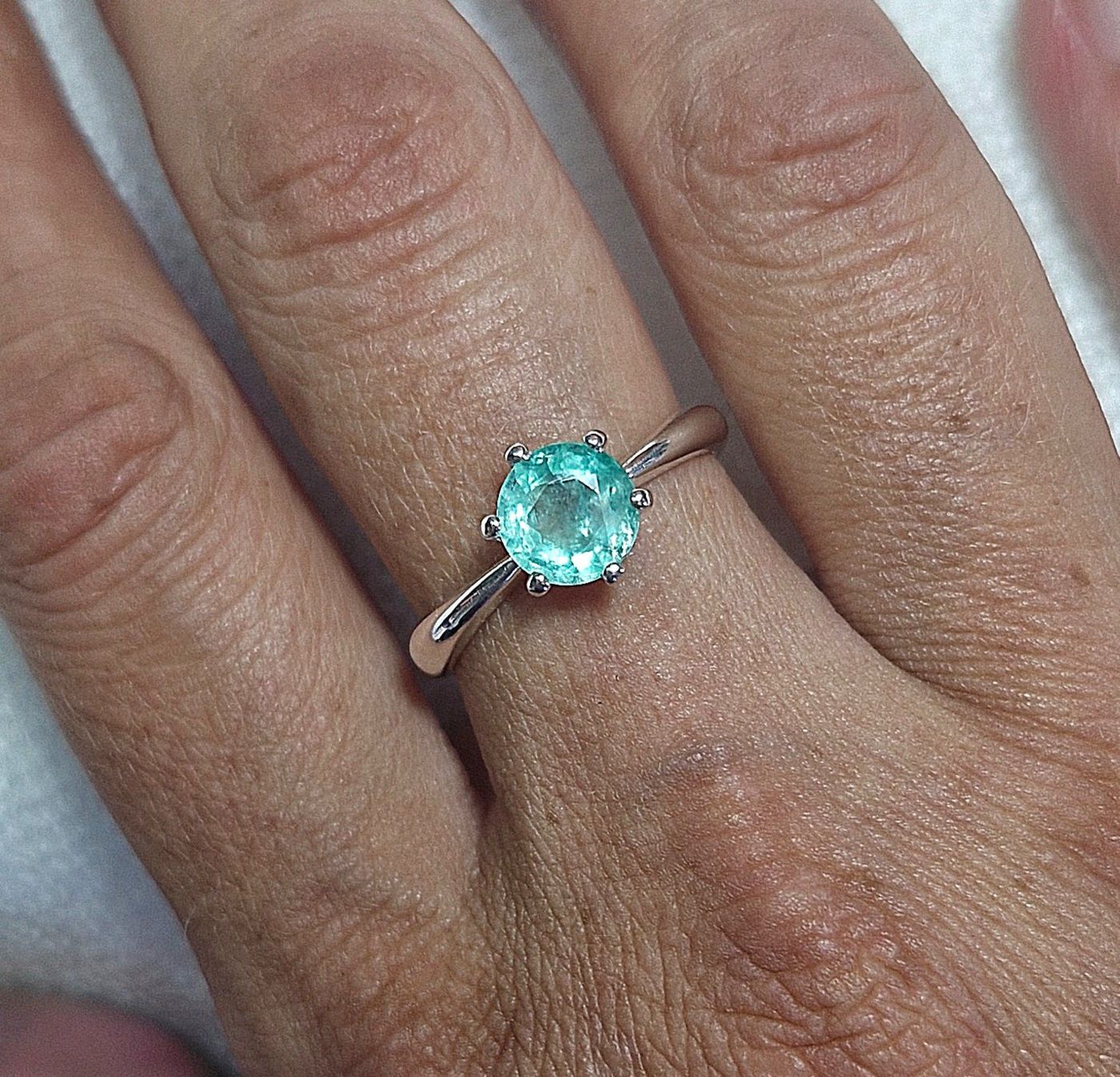 Anelli: Smaragd Solitär Ring – Nuovo e nell'imballaggio originale da Zürich venduto da GOS08 1