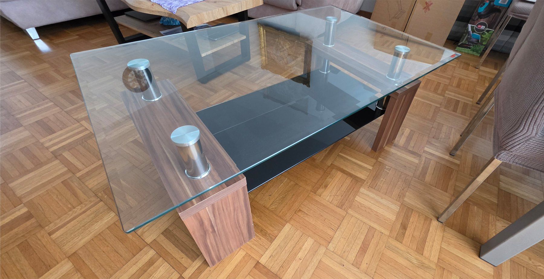Tavoli: Glas-Couchtisch, modern, mit Ablage – Usato da Adlikon b.Regensdf venduto da sun_fw7w 3