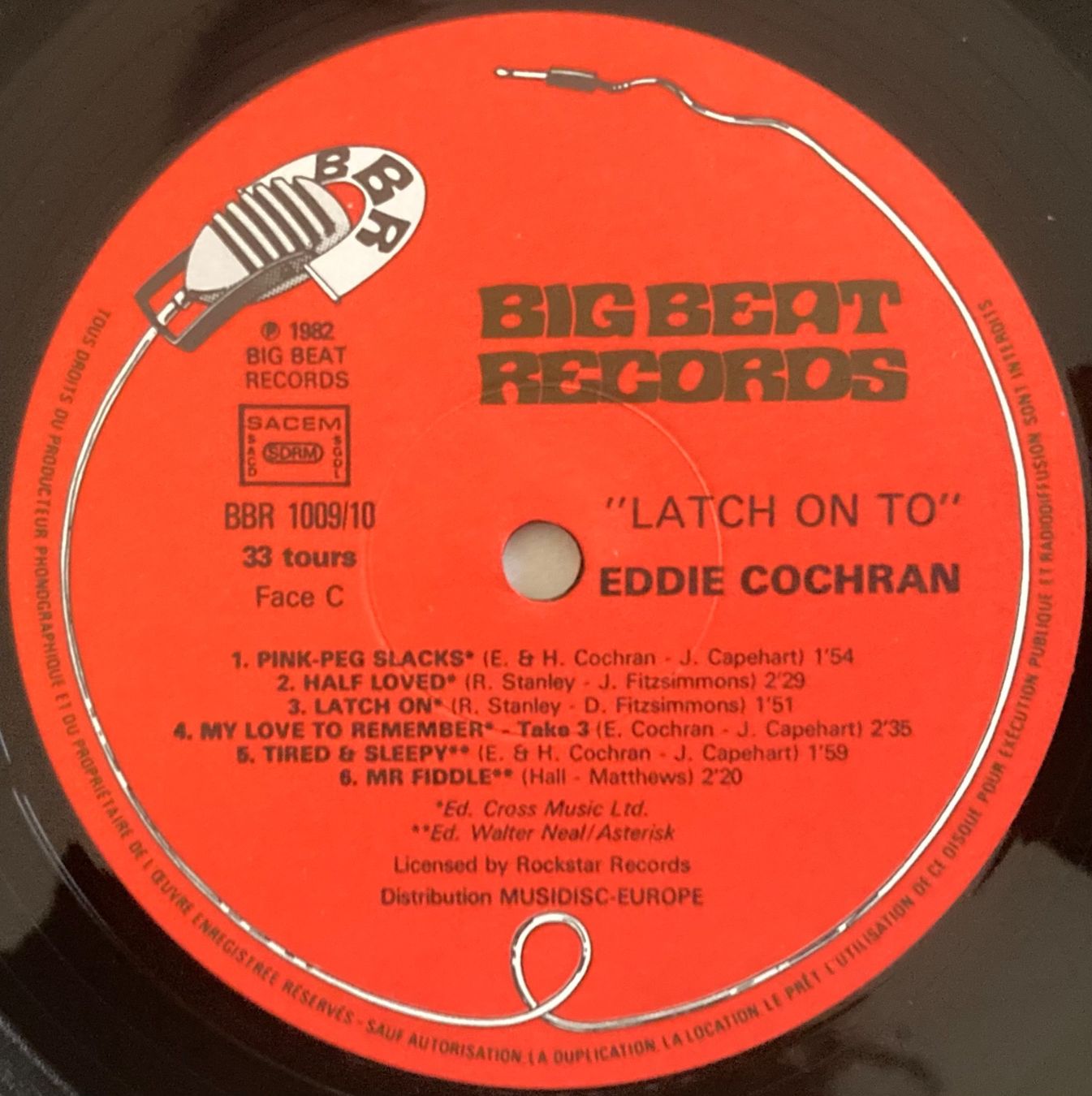 Dischi in vinile: EDDIE COCHRAN - "LATCH ON" TO EDDIE COCHRAN – Usato da Poliez-Pittet venduto da Newtown-Records 3