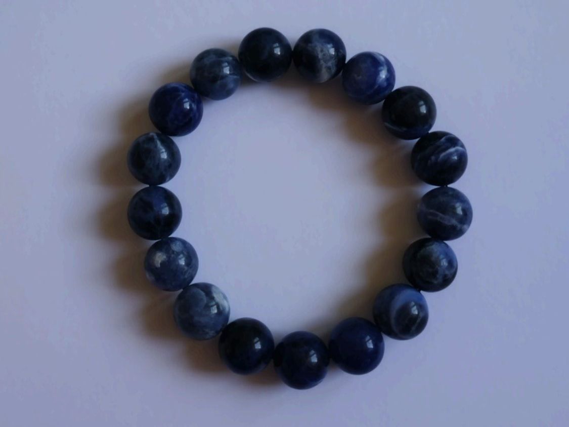 Bracciali & Braccialetti: Sodalith Armband 1A, elastisch, Durchm.12mm, Länge: 19 cm – Nuovo (secondo la descrizione) da Näfels venduto da Alex_M_K 1