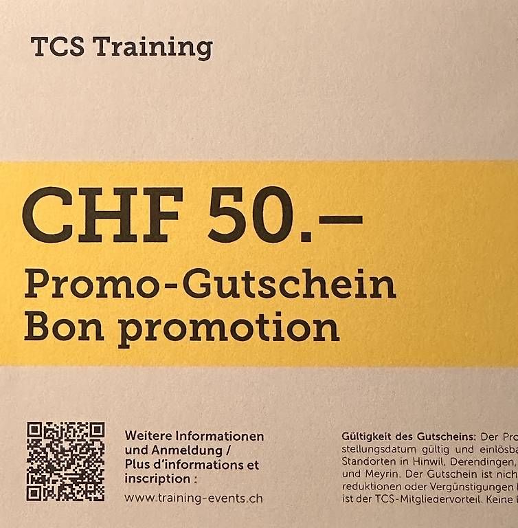TCS Buoni: TCS Training & Events Gutschein Wert CHF 50.- – Nuovo (secondo la descrizione) da Conches venduto da kzoom 1