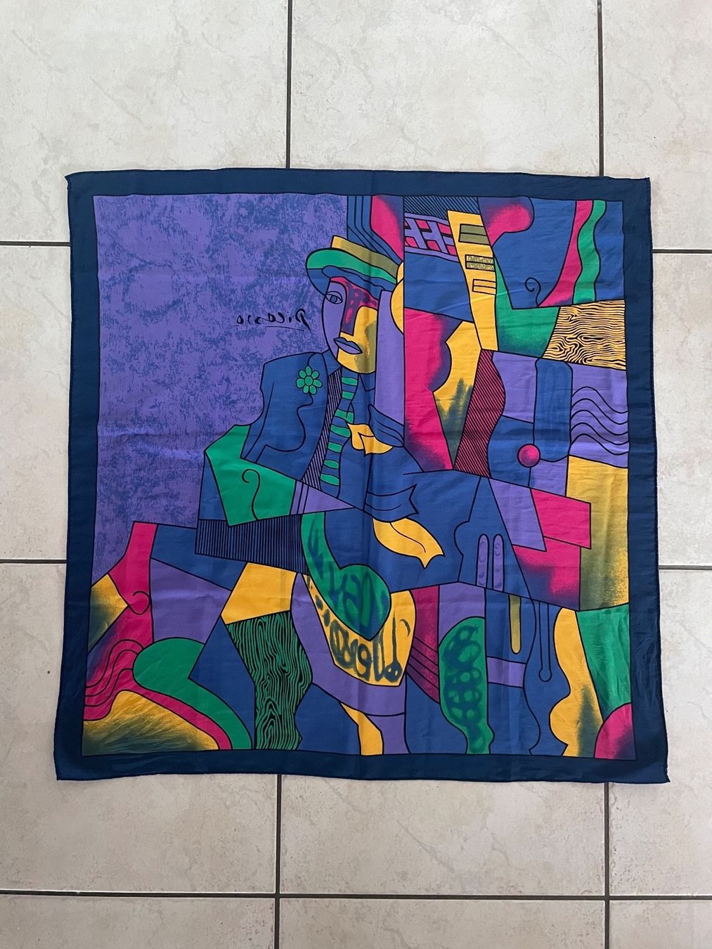 Foulard & Sciarpe: Foulard en Soie Picasso – Usato da Vallamand venduto da Bricbracbroc82 2