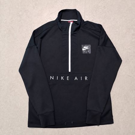 Nike Air Sweatshirt schwarz mit Half-Zip – Grösse S