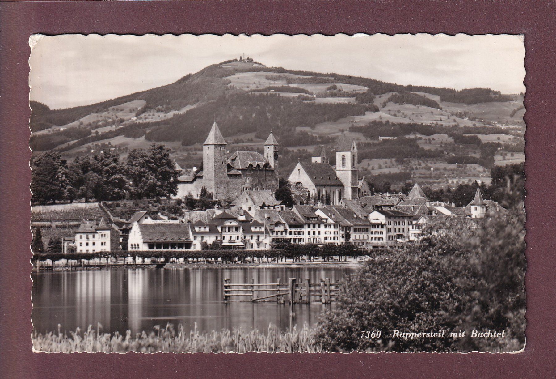 Cartoline postali: RAPPERSWIL - Bachtel - 1954 – Usato da Pully venduto da nicecards