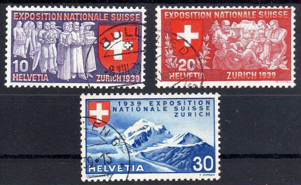 Tutti i francobolli: EXPOSITION NATIONALE SUISSE ZURICH 1939 – Usato da Losone venduto da EM2019