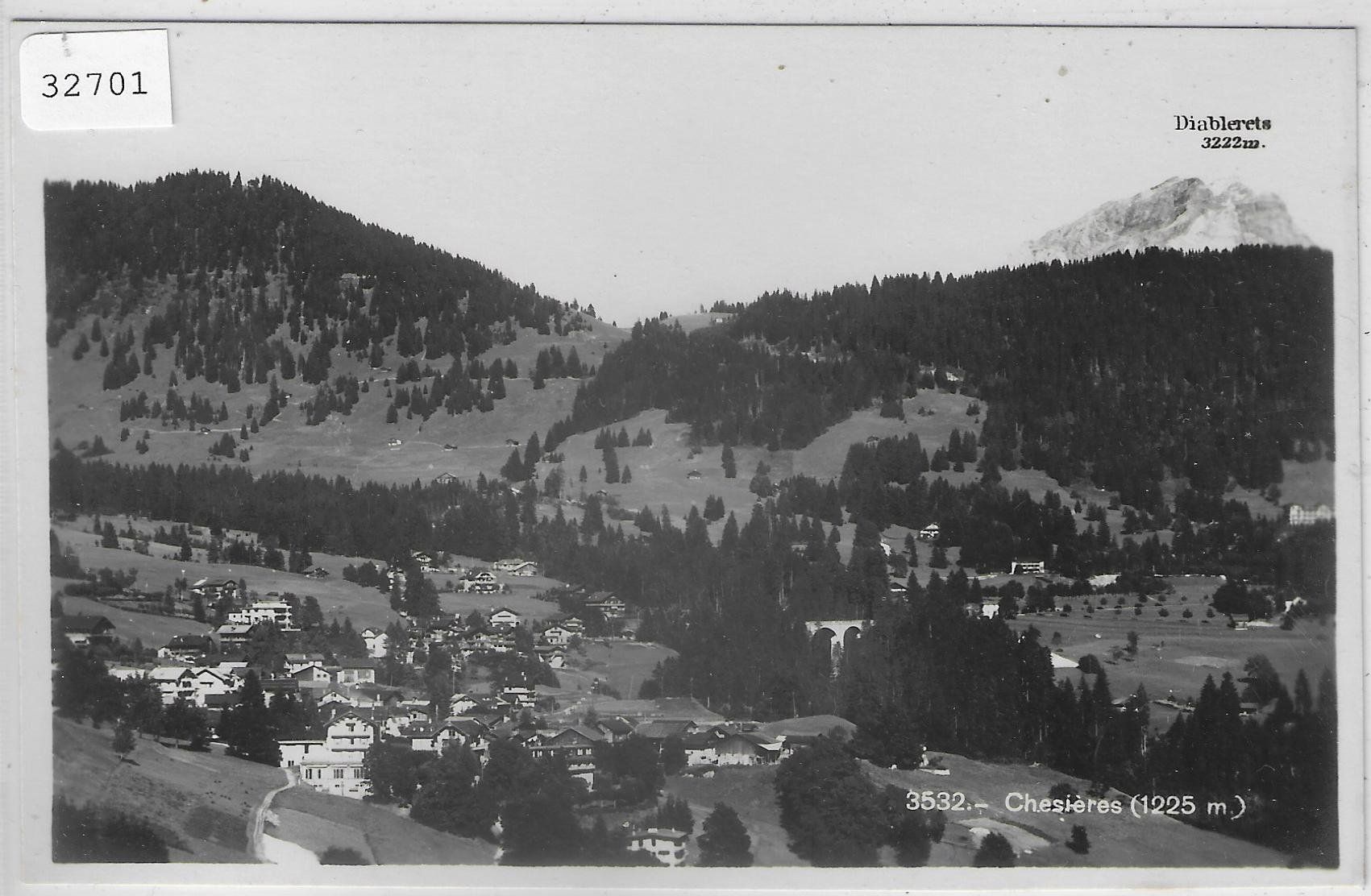 Cartoline postali: Chesieres - Vue generale – Usato da Ettingen venduto da Kartenplanet