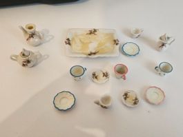 Puppenstuben Porzellan Teeservice