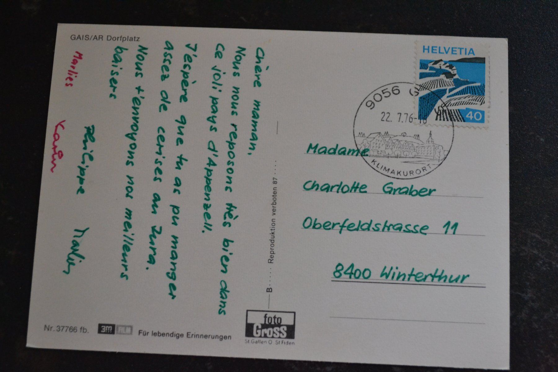 Cartoline postali: AK Gais Dorfplatz AR – Usato da Beinwil am See venduto da kajak55 1
