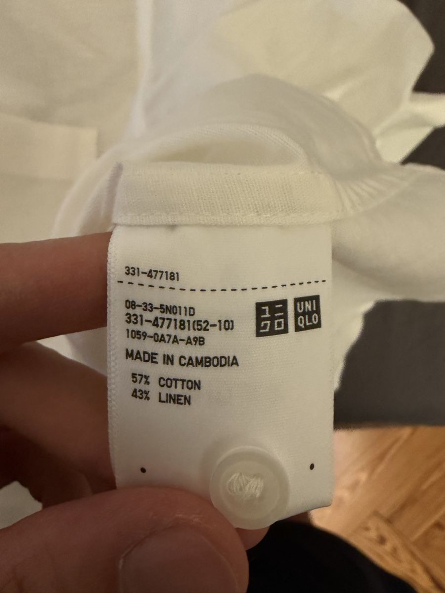 Chemises: Uniqlo Leinenhemd Kurzarm Weiss Gr. M – D'occasion à Zürich par jak_89nh 3