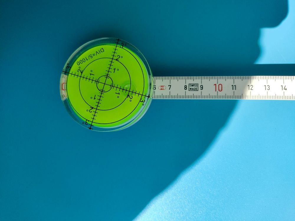 6x Mini-Wasserwaagen 32x7 Mm – Fluoreszierend Gelb/grün, Für Stativ, Plattenspieler, Regale & Mehr