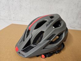 Alpina Bike-Helm, Oliv-Grau/Rot, Guter Occ. Zustand Gr. S