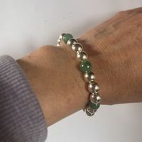 Silberarmband mit Jade! (925)