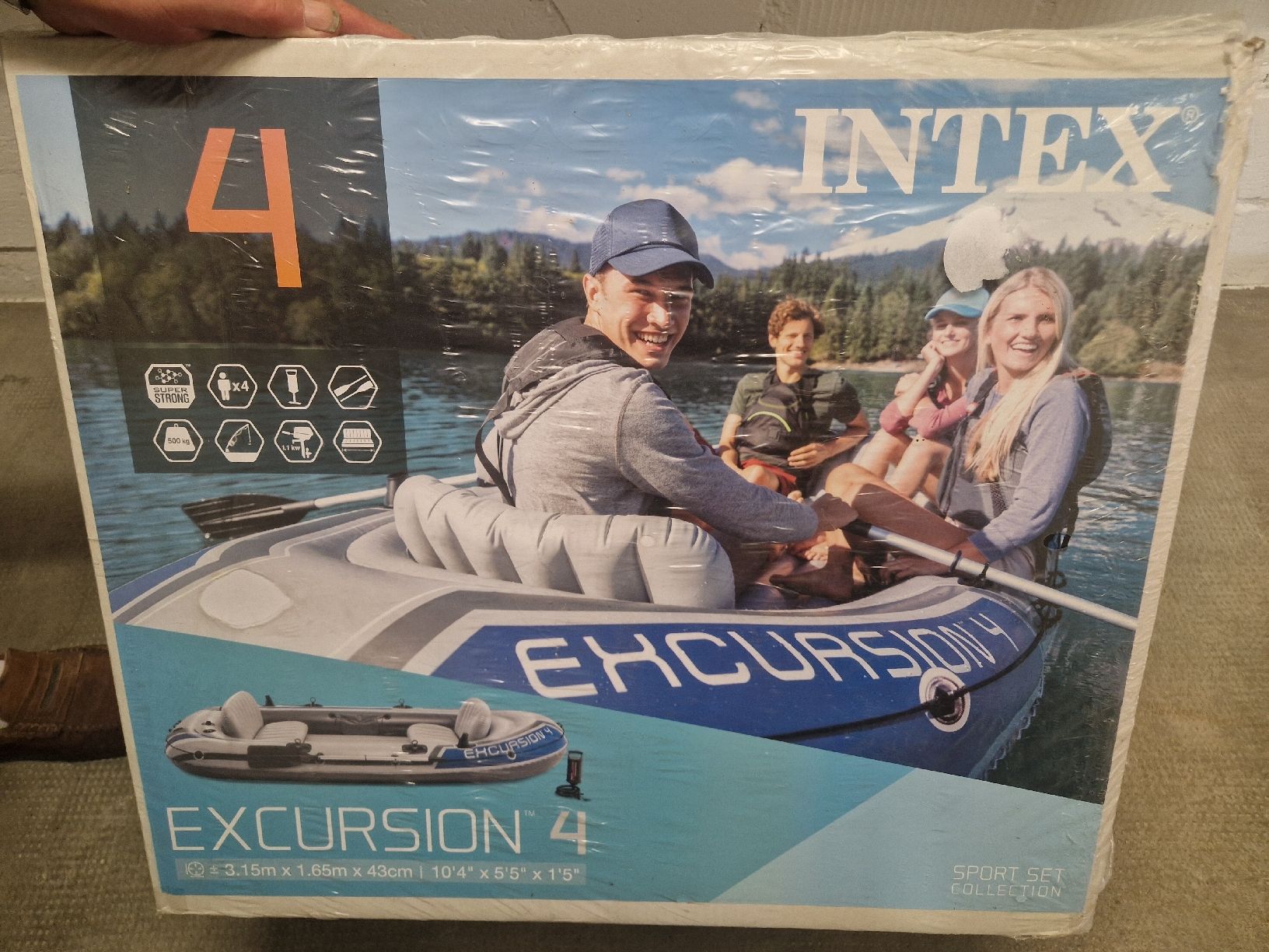 Barche: INTEX Excursion 4 Boot – Neu Verpackt – Nuovo e nell'imballaggio originale da Möhlin venduto da Lyhme94