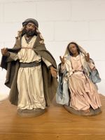 Antike Krippenfiguren Maria und Josef, Vintage Zustand
