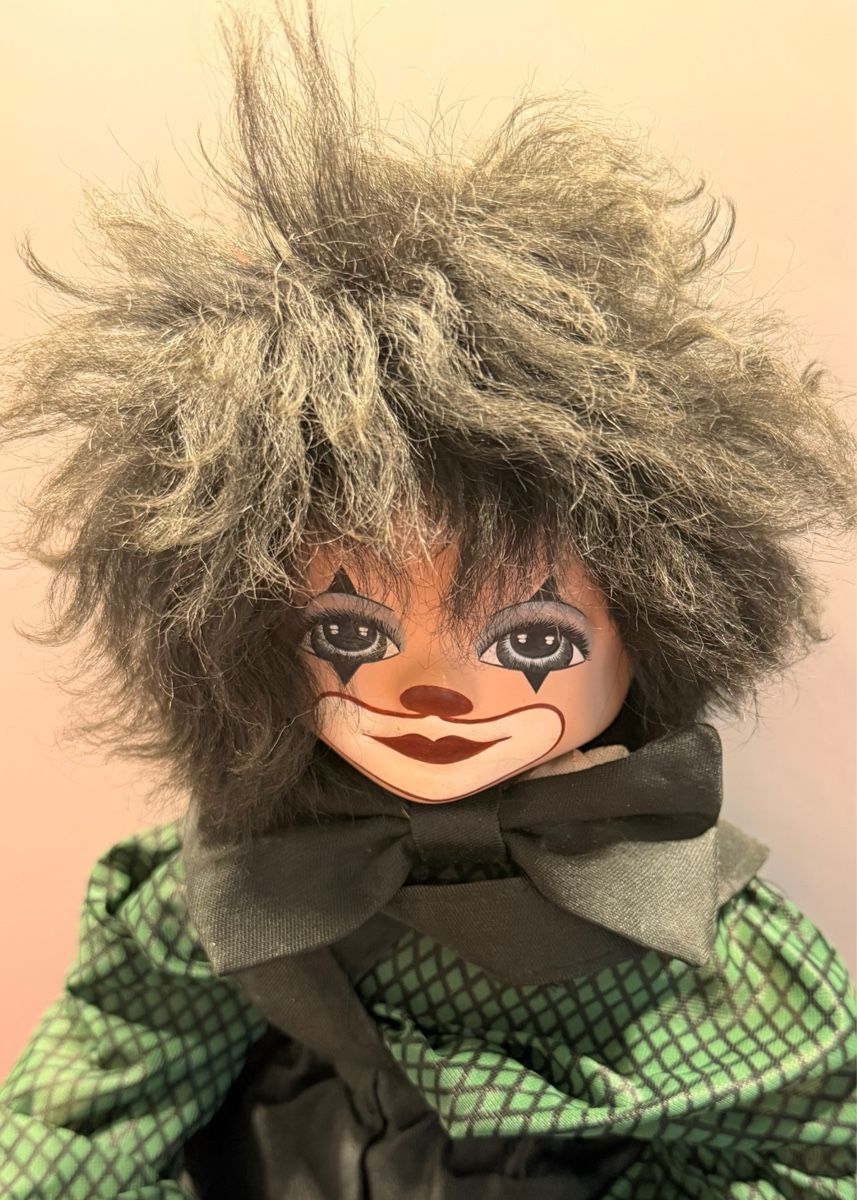 Puppen: Vintageb- Clown- oder Harlekin - Puppe - ca. 57 cm – Neu (gemäss Beschreibung) aus Schlieren von KaRoPue 2