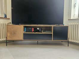 TV-Möbel Holzoptik mit Schublade und Türen