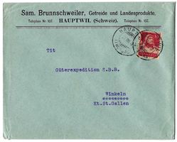 1917 Firmenbrief Sam. Brunnschweiler Hauptwil Thurgau