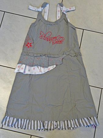 Kleid Another World Grau/Weiss Gr. 128