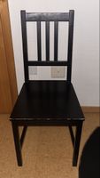Ikea Stuhl Stefan, schwarz, Massivholz, gebrauchter Charme