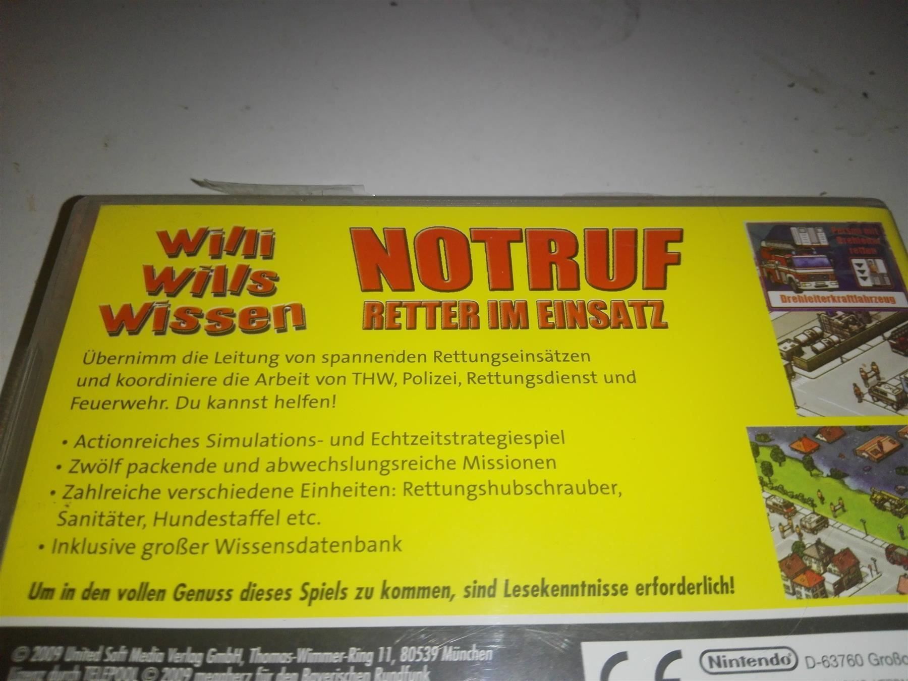 Nintendo Spiele: Willi wills wissen - Notruf Retter im Einsatz – Gebraucht aus St. Gallen von elk2020 2