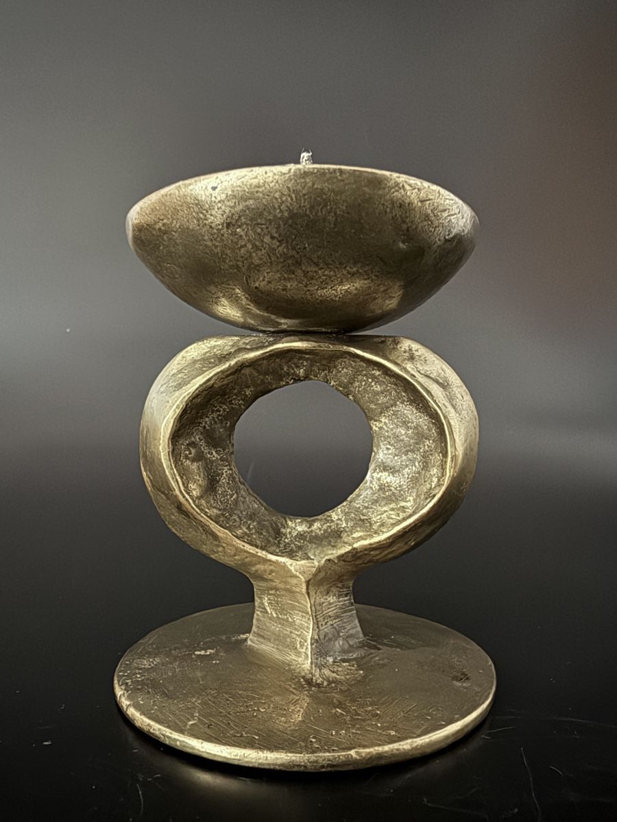 Kerzenständer: Kerzenständer im brutalistischen Stil aus Bronze – Gebraucht aus Luzern von downtonabbey 1