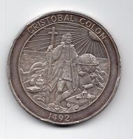 (545) Medaille, 2 Unzen 1492-1992, Christoph Kolumbus