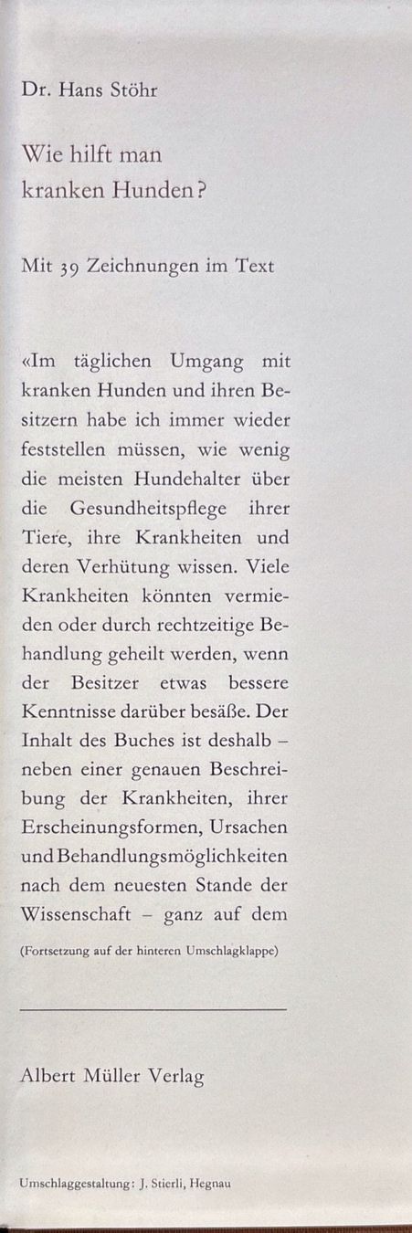 Libri: Wie hilft man kranken Hunden – Usato da Sarnen venduto da Livres 1