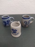 Set of 3 Vintage Ceramic Liquor Shot Glasses - Collect 2 cl