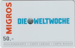 Migros Geschenkkarte  (Gebraucht leer) DIE WELTWOCHE
