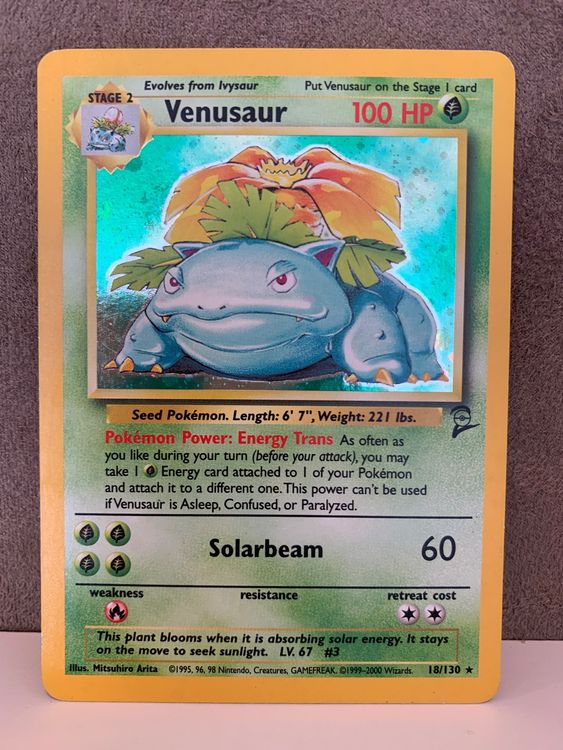 Venusaur Holo ENG Base Set 2 Pokemon 18/130 Kaufen auf Ricardo