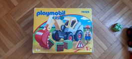 Playmobil  1.2.3 escavatore  + operaio