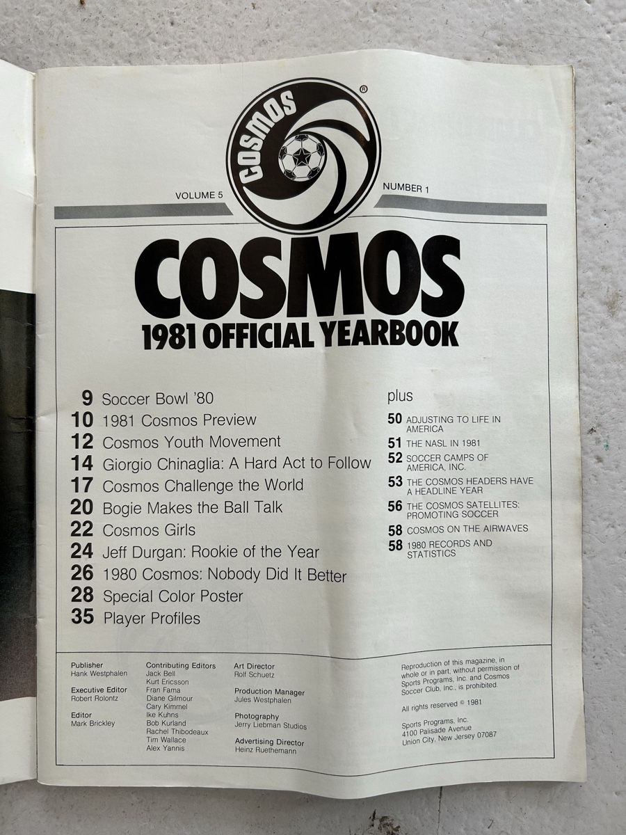 Riviste & Magazine: vintage Cosmos Official Yearbook 1981 – Usato da Bern venduto da spraydose 2