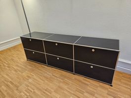 Sideboard Farbe schwarz mit 6 Schubladen/Hängerregister