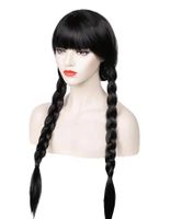 Perruque Mercredi Addams - Style Halloween - Neuve!