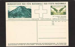 Bundesfeierkarte 1931 , Nr.53 lla Taube