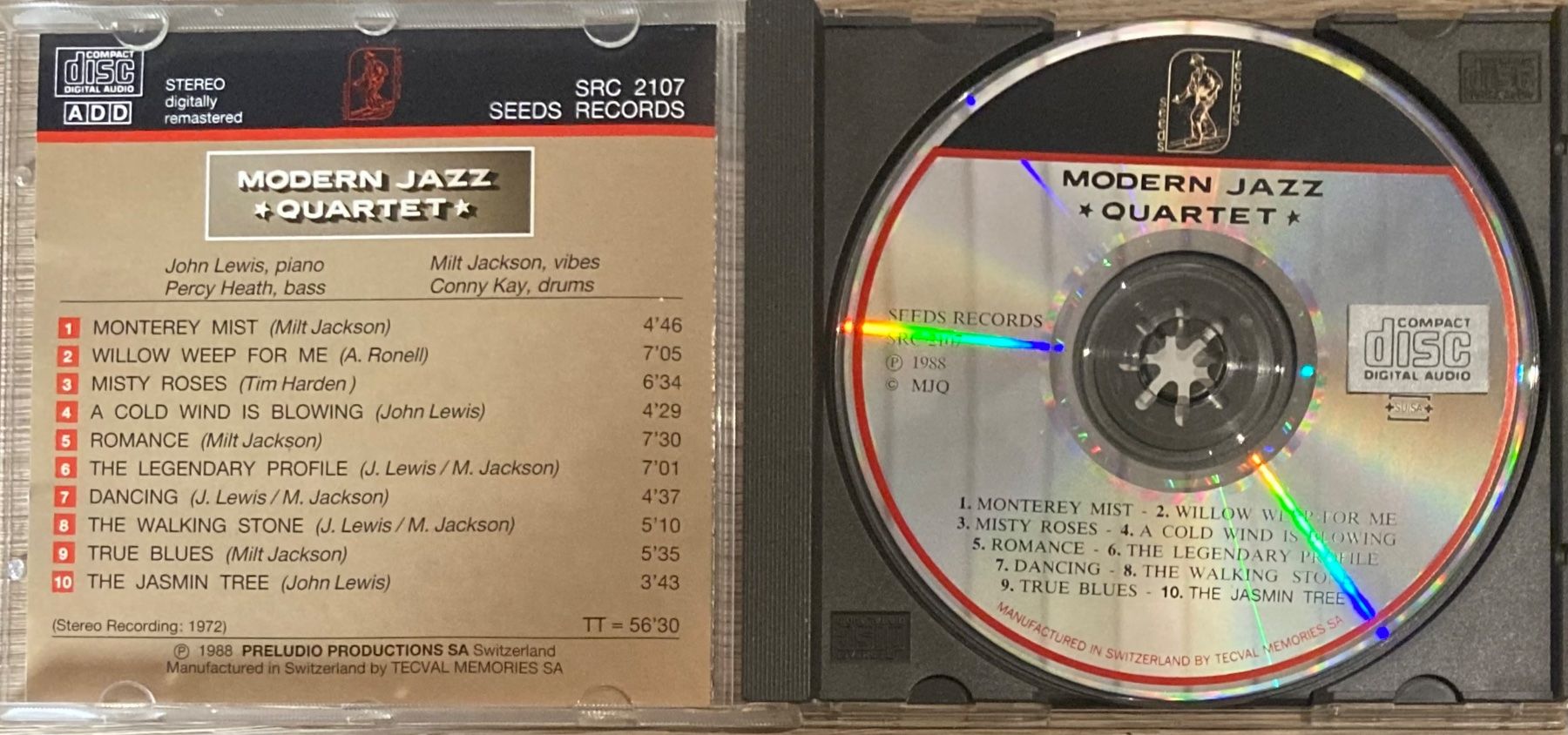 CD: THE MODERN JAZZ QUARTET - IN CONCERT – Usato da Poliez-Pittet venduto da Newtown-Records 2