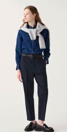 Uniqlo Damen 7/8 Anzugshose in Dunkelblau