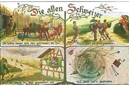 Die alten Schweizer: ...getrunken...heimgehunken...etc.!