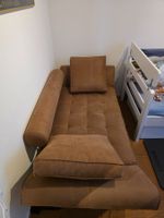 Bettsofa Ghia Braun, Silber Textilleder, Metall B 210 T 80cm