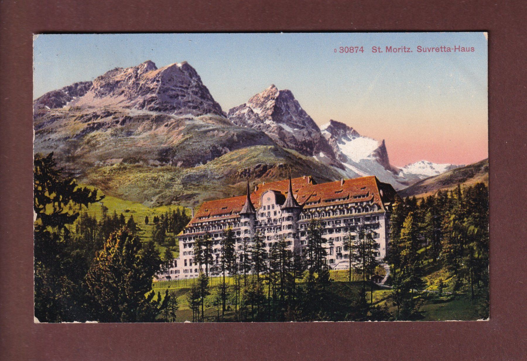 Cartes postales: ST. MORITZ - Suvretta-Haus - 1914 – D'occasion à Pully par nicecards-shop