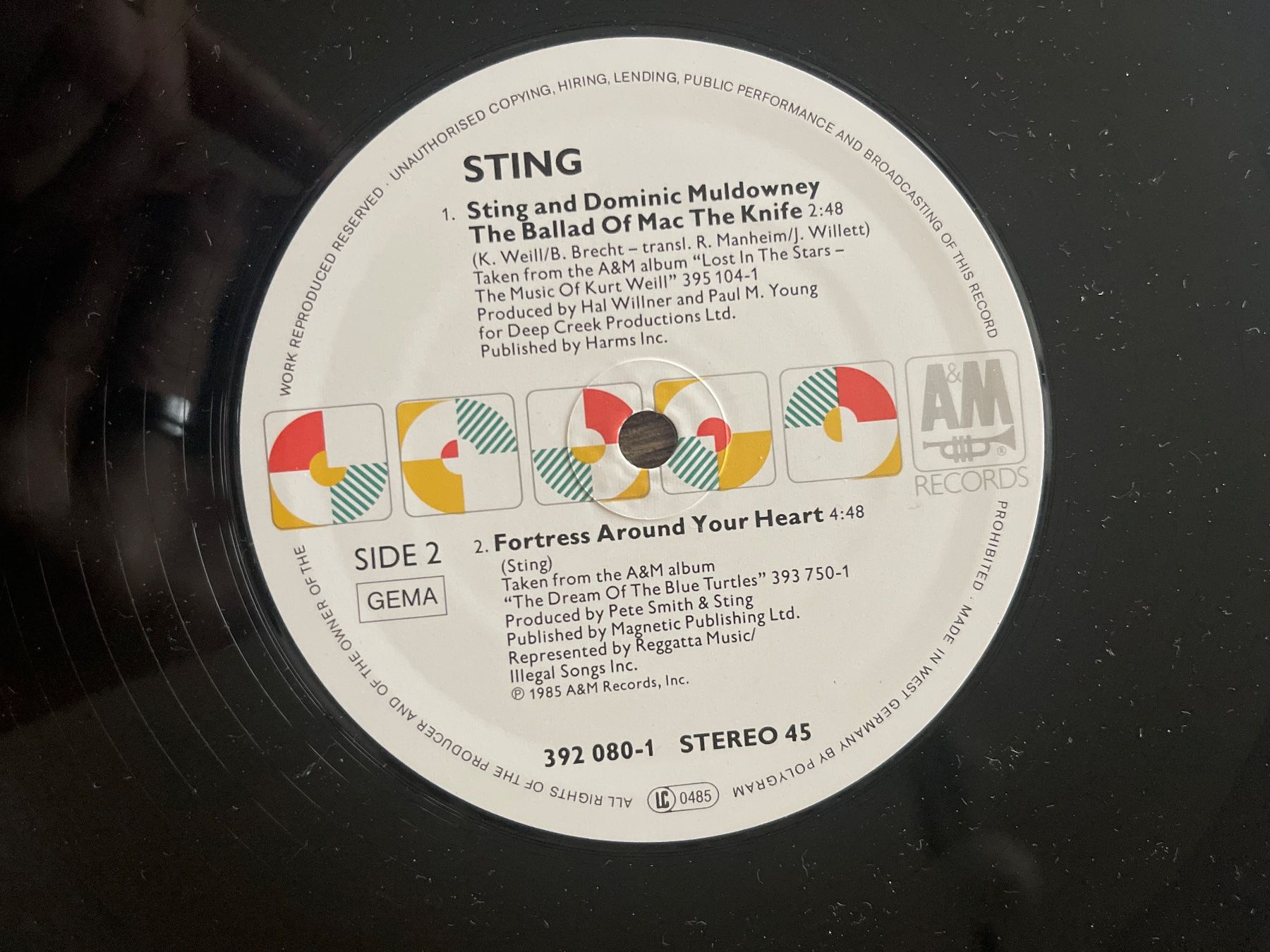 Dischi in vinile: S1233/Sting - Moon Over Bourbon Street – Usato da Frutigen venduto da Philippe_jsp 2