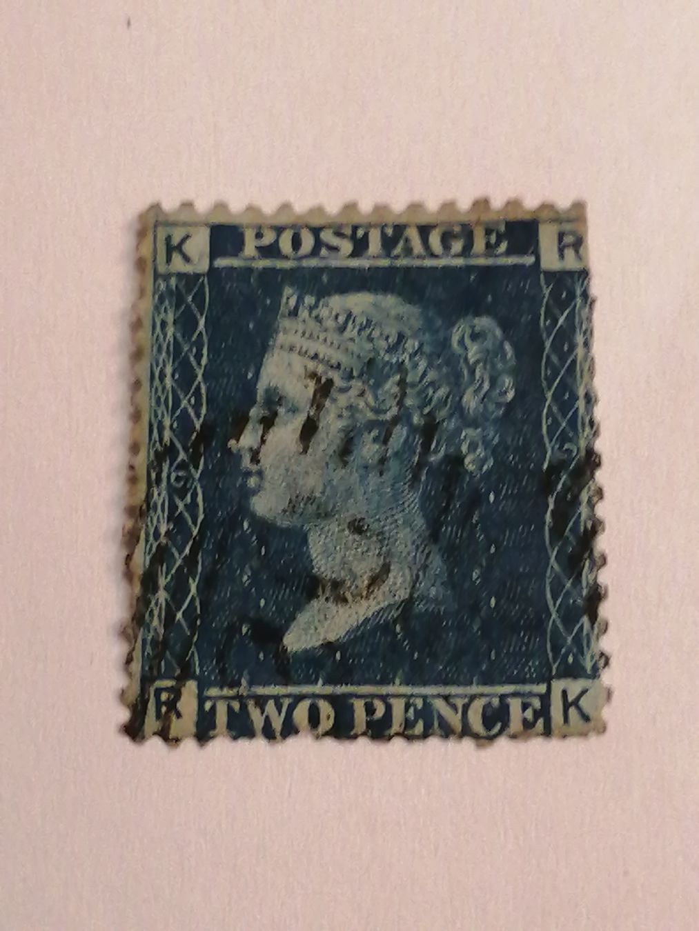 Alle Briefmarken: Two Pence Blue 1855  – Gebraucht aus Happerswil von tschergi