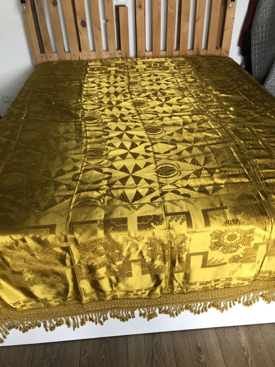 Coperte: Couverture de lit dorée vintage avec franges. Déco chic ✨ – Nuovo (secondo la descrizione) da Grimisuat venduto da eliseba88 2