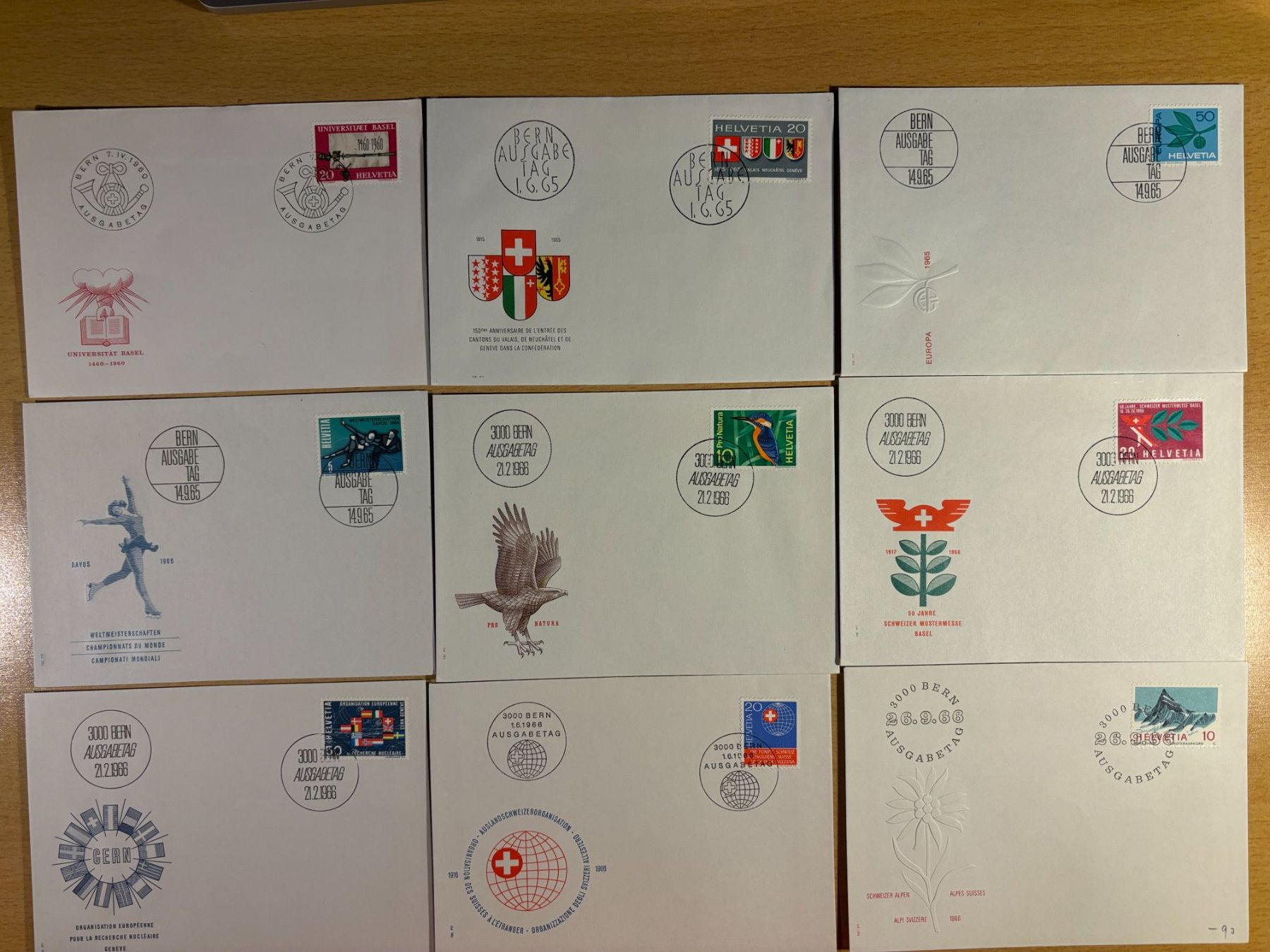 Tutti i francobolli: 57 FDC-Briefe mit Einzelmarken, 1960-1982,u.a. Eisvogel 1966 – Usato da Ins venduto da marbodan